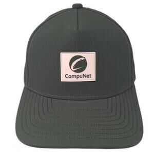 Suay Trucker Hat Green White Cap XL Perforated Snapback CompuNet Fusion Connect